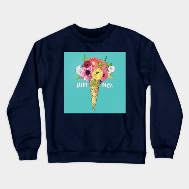 Ice Cream Floral Crewneck Sweatshirt by EveFarb